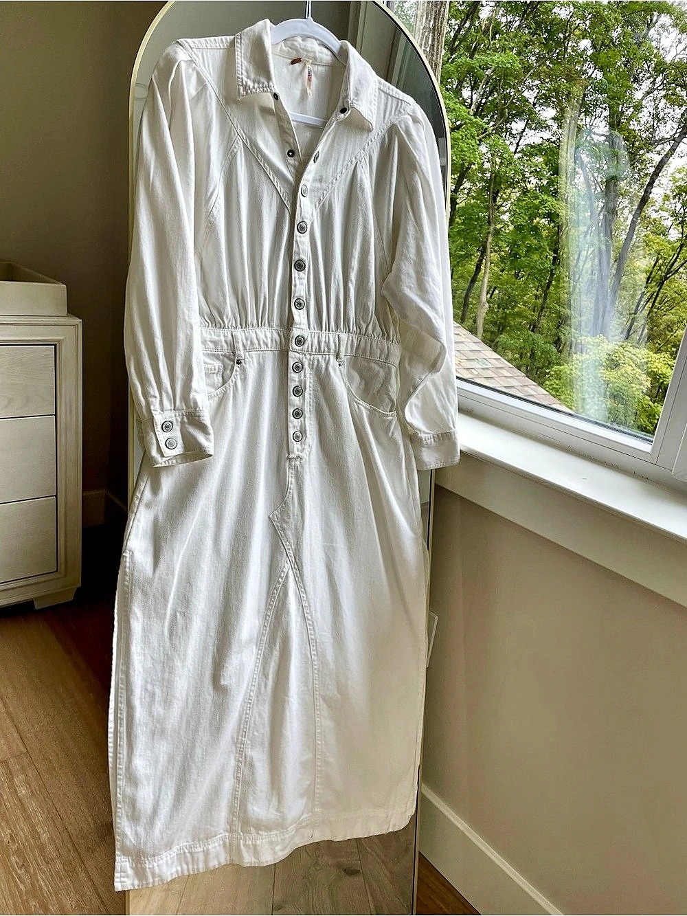 Free People Cotton Maxi Demin Dress Size Small